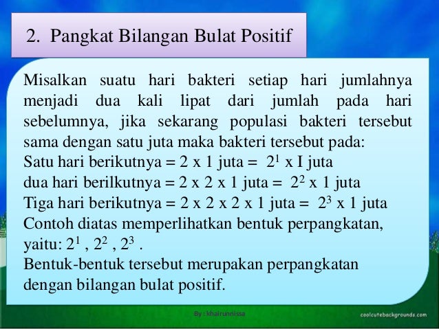 Ppt Bilangan Berpangkat