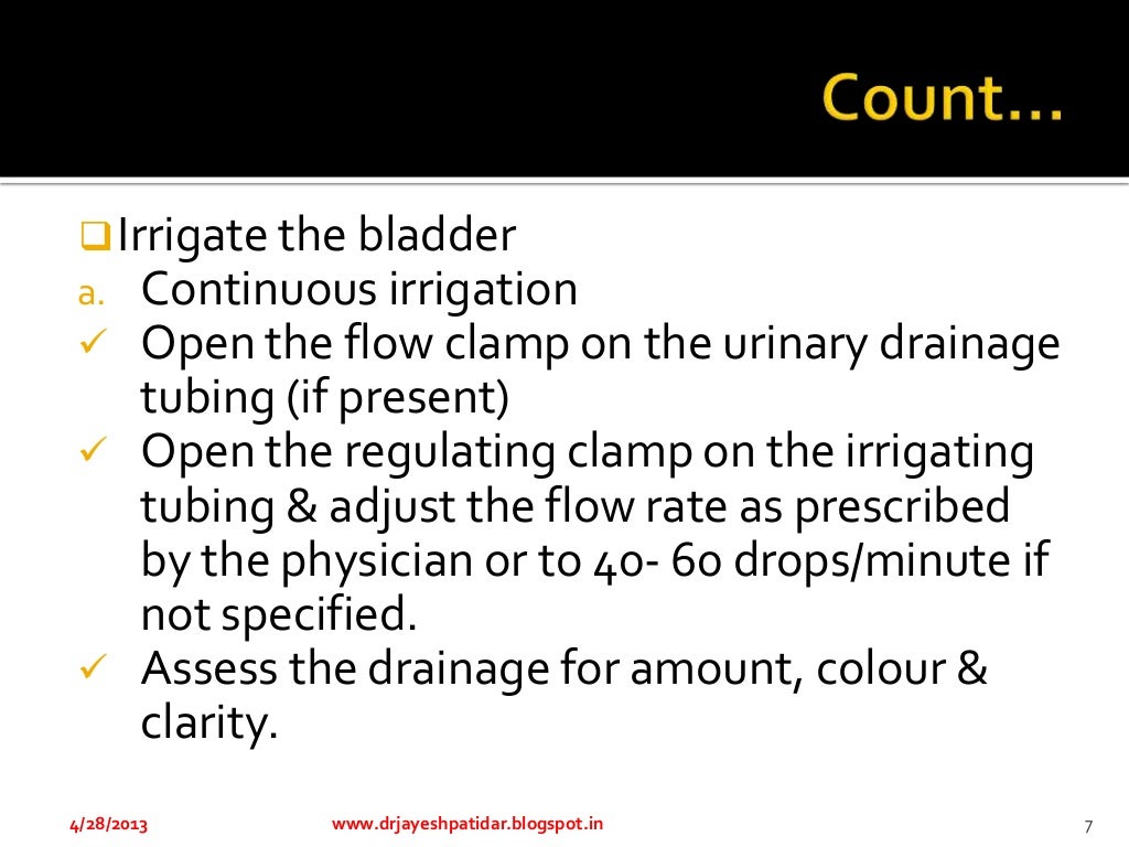 Ppt bladder irrigation