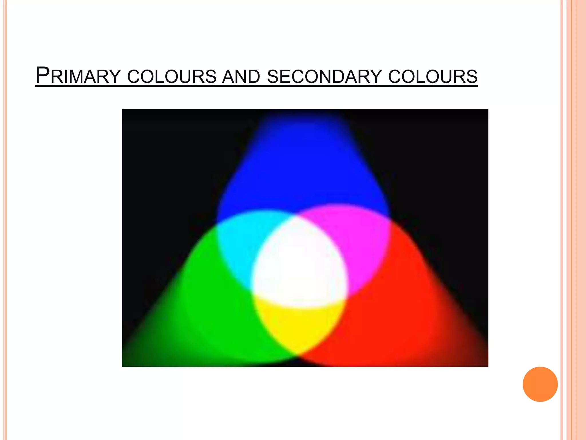 PRIMARY COLOURS AND SECONDARY COLOURS