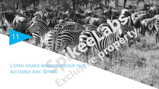 11
L'OPEN SOURCE RENDU BEAUCOUP PLUS
ACCESSIBLE AVEC GITPOD
 