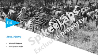 04
• Virtual Threads
• Java / code natif
JAVA NEWS
 