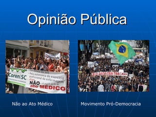 Opinião Pública Não ao Ato Médico Movimento Pró-Democracia 