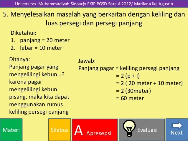 Keliling dan Luas Persegi (Marliana Ike)