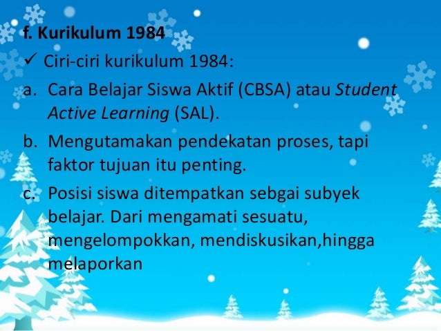 jenis jenis Kurikulum di INDONESIA