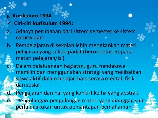 jenis jenis Kurikulum di INDONESIA