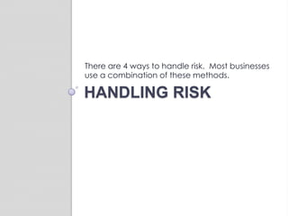Planning Risk Management