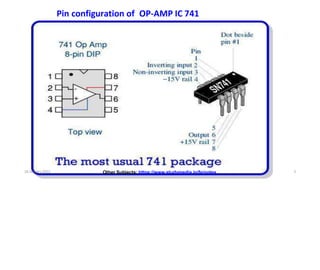 Pin configuration of OP-AMP IC 741
Other Subjects: https://www.studymedia.in/fe/notes
16 January 2022 3
 