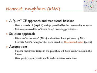 Explicity Rating PPT by Jannach_organized.pdf presentation on the recommendation | PDF