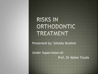 Presented by: Sohaila Ibrahim
Under Supervision of:
Prof. Dr Maher Fouda
 