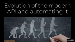 Session on API testing, evolution of modern API and automation techniques by Sundaresan Krishnaswami Slide 1