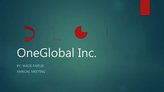 OneGlobal Inc.
BY: WADE FAIRLIE
ANNUAL MEETING
 