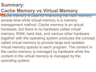 Ppt cache vs virtual memory without animation