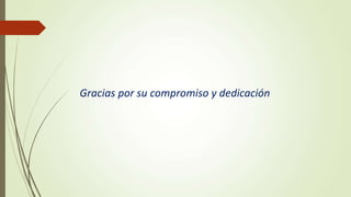 Gracias por su compromiso y dedicación
 