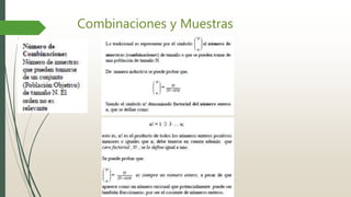 Combinaciones y Muestras
 