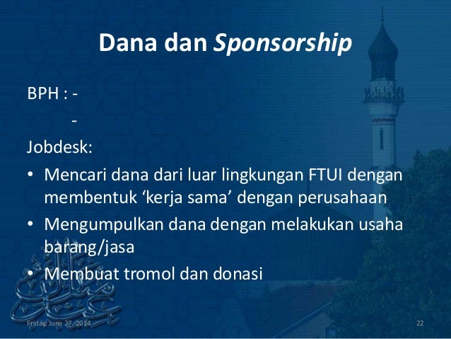 CONTOH PRESENTASI PROPOSAL Kegiatan Tahunan