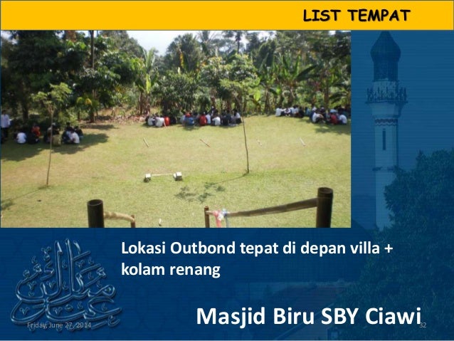 CONTOH PRESENTASI PROPOSAL Kegiatan Tahunan