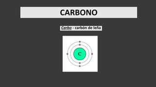 CARBONO
Carbo - carbón de leña
 