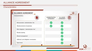 ALLIANCE AGREEMENT
Characteristics
 