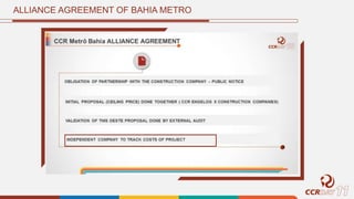 ALLIANCE AGREEMENT OF BAHIA METRO
 