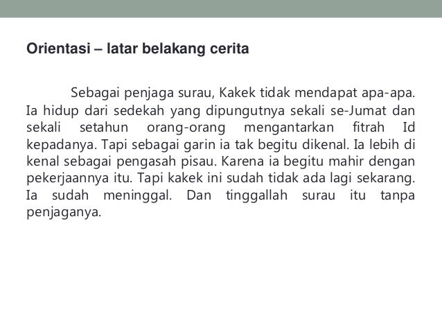 Cerpen Robohnya Surau Kami Strukturnya Majas Dan Kata Kata Sulit