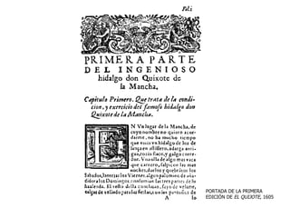 PORTADA DE LA PRIMERA EDICIÓN DE  EL QUIJOTE , 1605 