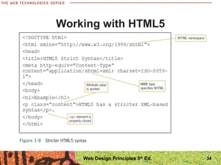 Working with HTML5
34Web Design Principles 5th
Ed.
 