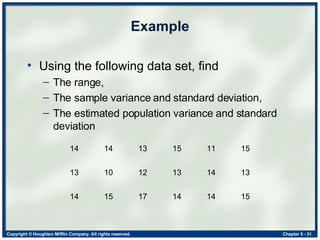 Variation Data Set Example Variability | PPT