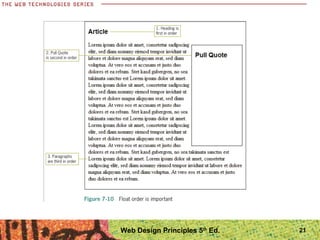 Web Design Principles 5th
Ed. 21
 