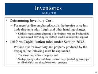 Inventories
                              (slide 2 of 4)

• Determining Inventory Cost
   – For merchandise purchased, cos...