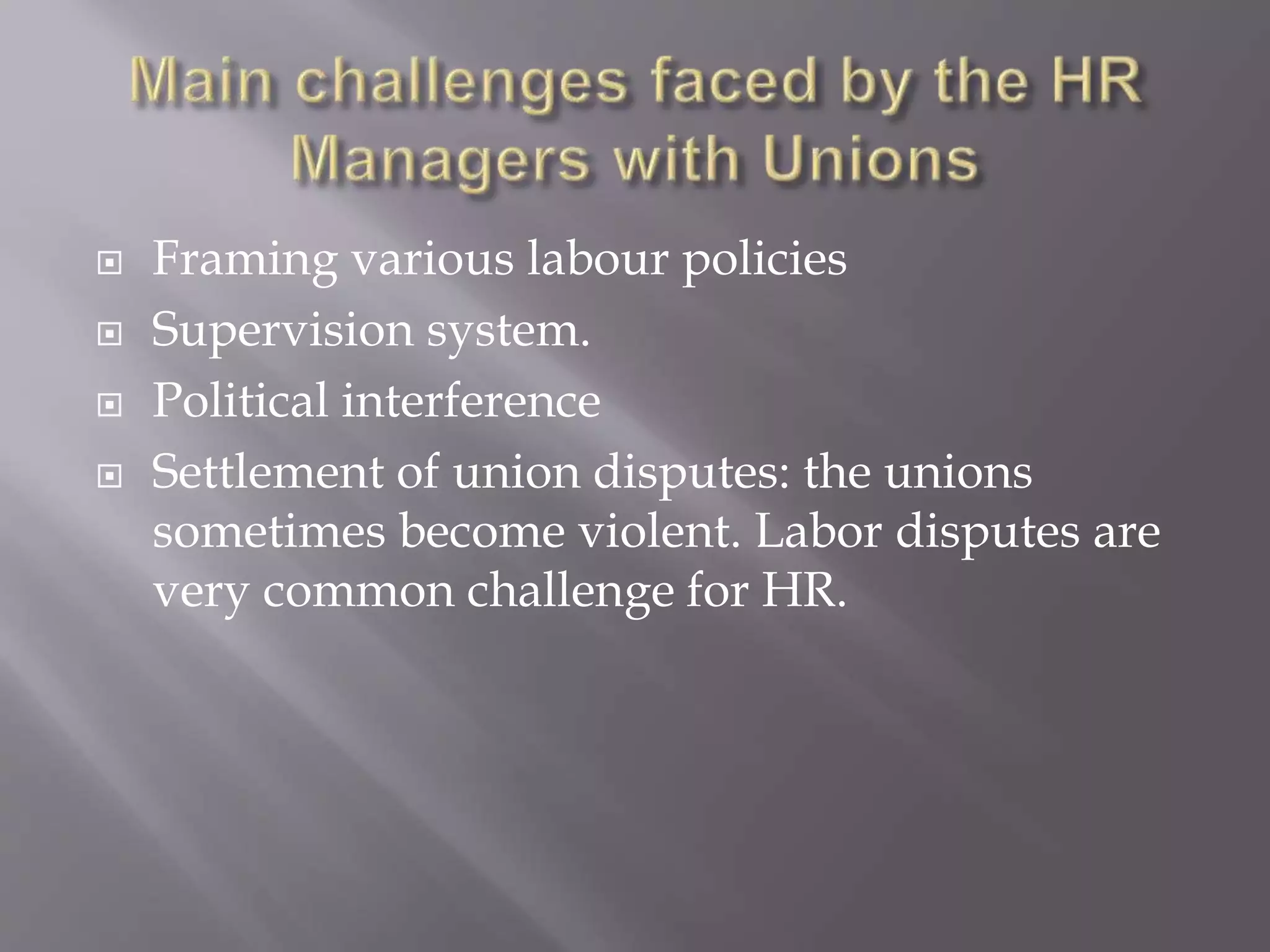 Ppt challenges of human resource management in manufacturing sector | PPTX