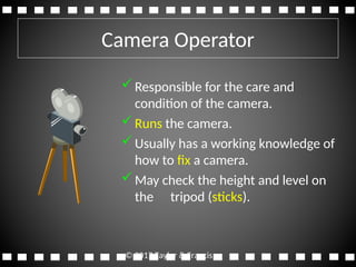 Camera Department - Chapter 9 Camera Department Roles Explained | PPT
