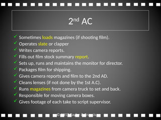 Camera Department - Chapter 9 Camera Department Roles Explained | PPT