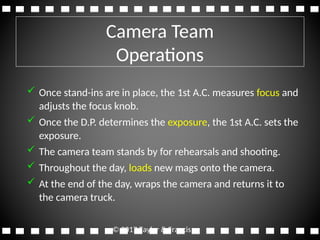 Camera Department - Chapter 9 Camera Department Roles Explained | PPT
