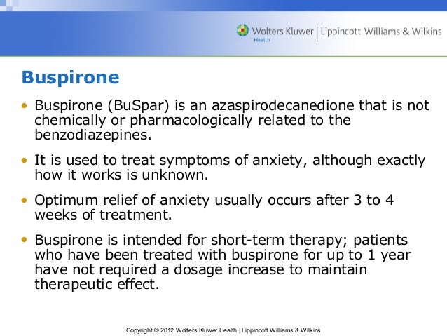 Buspar In Anxiety Treatment