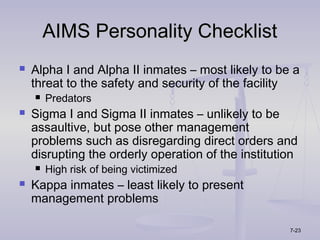 Assaultive High Risk Ppt chapter 7 | PPT
