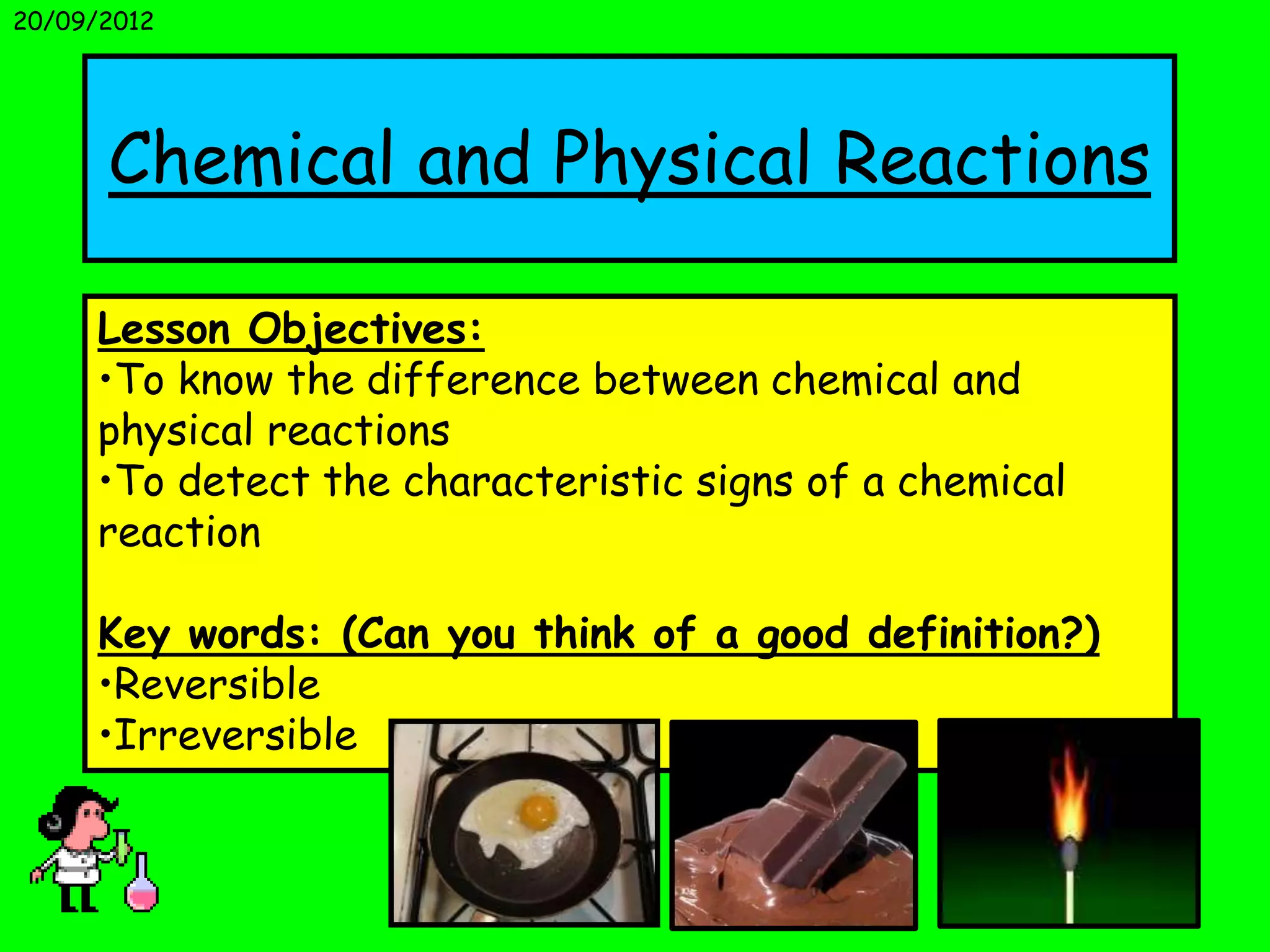 Ppt chemical or physical reaction PPT