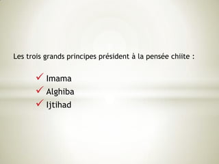 Au début de l’histoire Islamique ce terme fut utilisé pour designer des partisans de différents  personne.