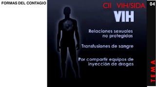 FORMAS DEL CONTAGIO                  04
                      CII VIH/SIDA




                                     TEMA
 
