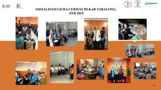 SOSIALISASI GEMA CERMAT DI KAB TABALONG,
FEB 2019
19
 