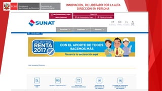 INNOVACION, DX LIDERADO POR LA ALTA
DIRECCION EN PERSONA
 