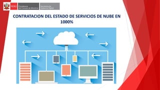 CONTRATACION DEL ESTADO DE SERVICIOS DE NUBE EN
1000%
 