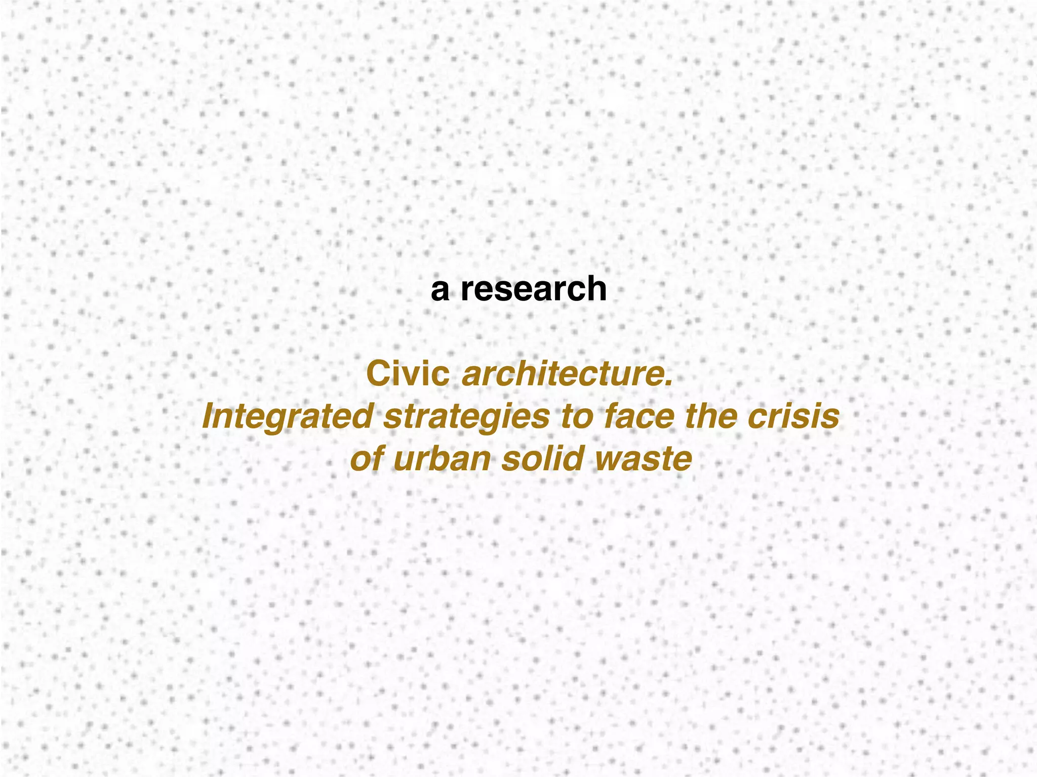 View of Architectural figures of urban metabolism. A research and a project ...