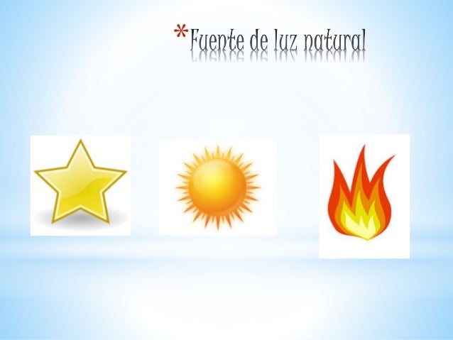 Fuente De Luz Naturales Y Artificiales