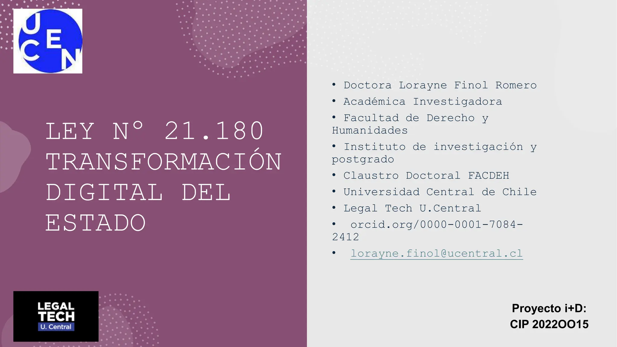 Transformación digital del Estado en la Ley 21180.pptx