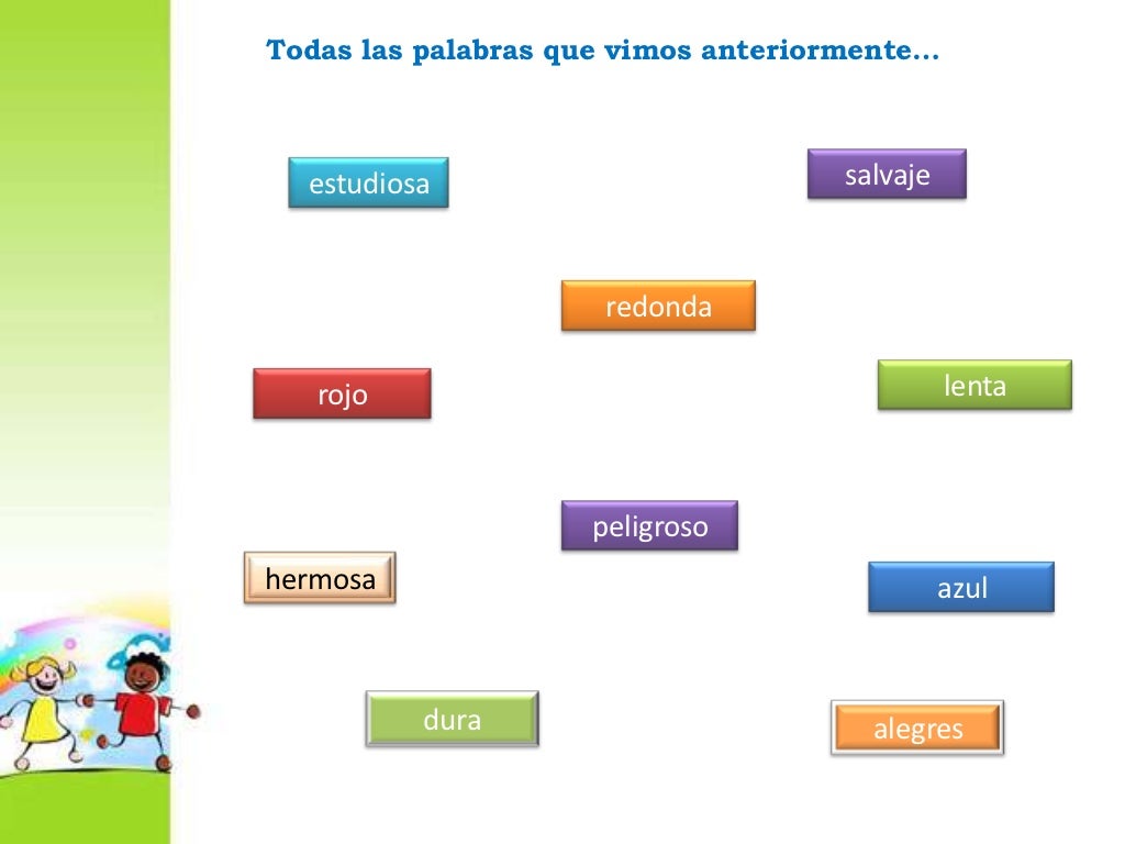 Adjetivos Calificativos 9D6
