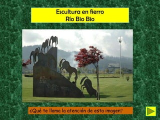 Escultura en fierro
              Río Bio Bio




¿Qué te llama la atención de esta imagen?
 