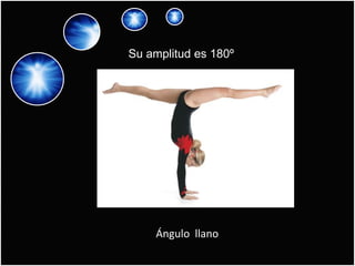 Su amplitud es 180º




    Ángulo llano
 