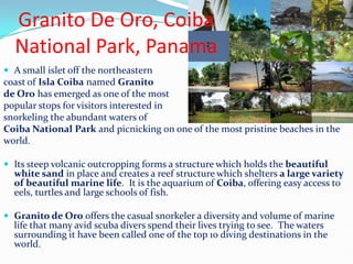 Granito De Oro, Coiba National Park, Panama<br />A small islet off the northeastern <br />coast of Isla Coiba named Granit...