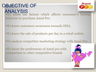 Comparative analysis of Amul Pro with other nutritional products | PPTX