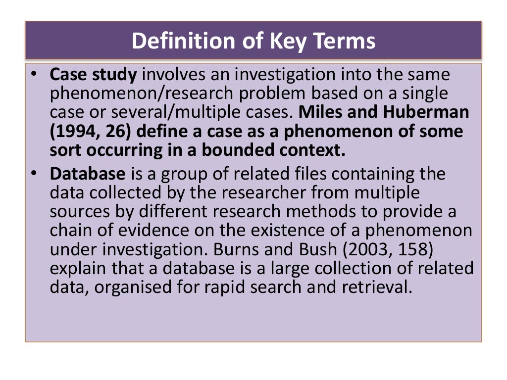 How to develop and manage a case study database as